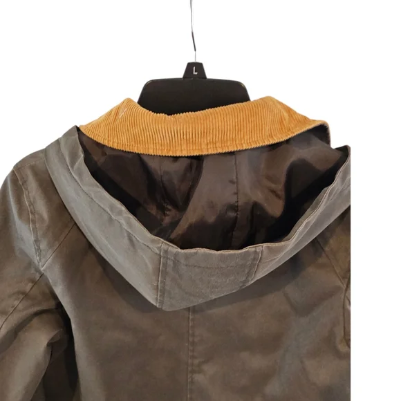 Sanctuary Size S Weather Resistant Jacket Corduroy Trim Utility Style Hooded - Picture 8 of 13